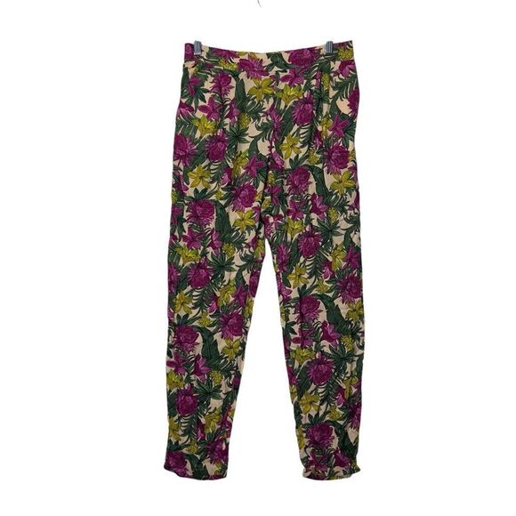 NWOT H&M Tropical Floral lounge work Pants sz 8 - Picture 13 of 14